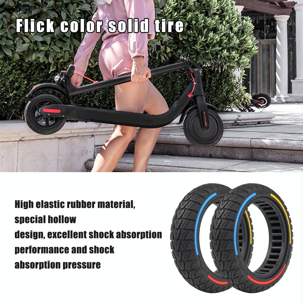 Colourful 2.5-7 Inch Honeycomb Tires for Xiaomi Scooter 4 / 4 Pro - Off-road Flick Design - Red