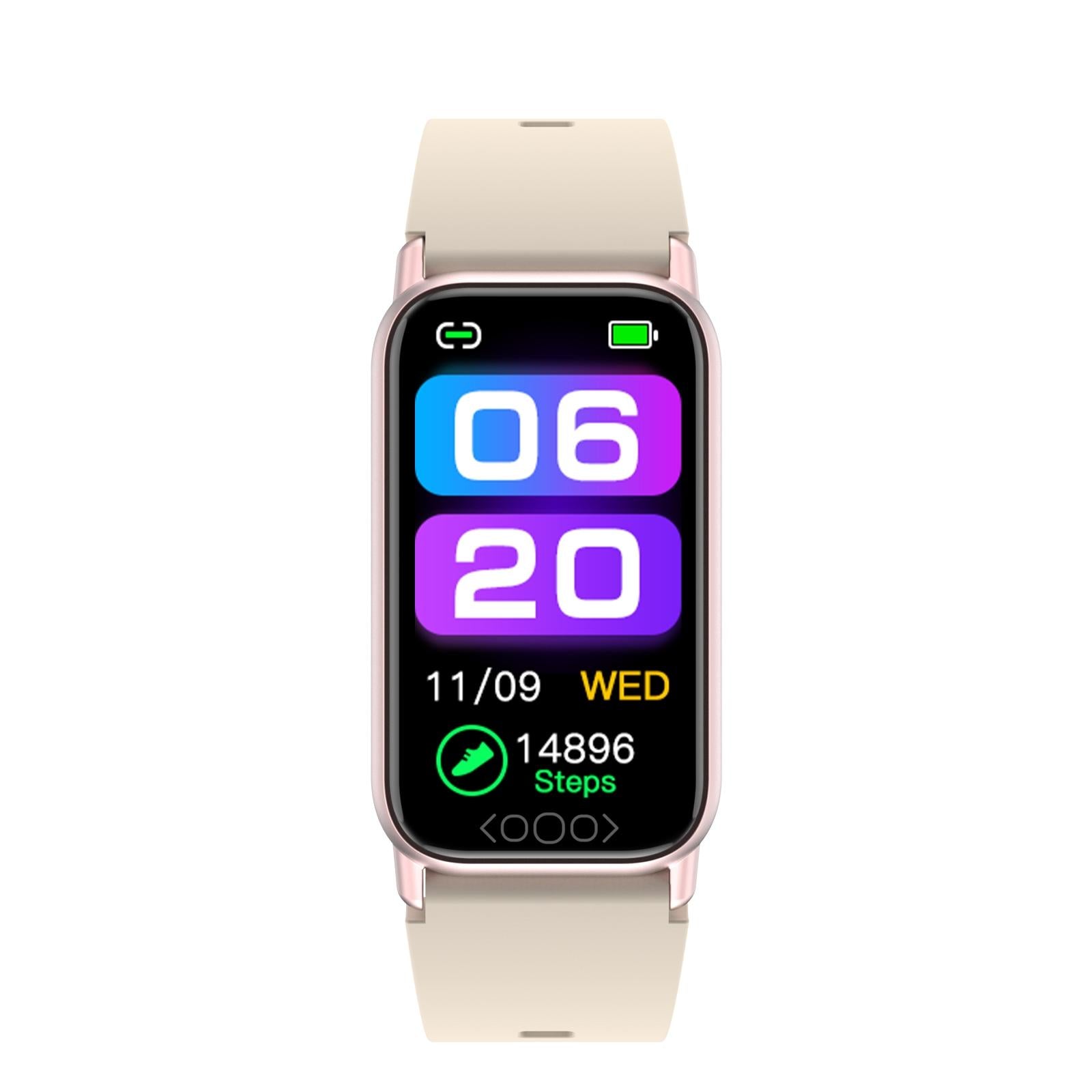Smart Health Monitoring Watch With Colour Screen - Beige