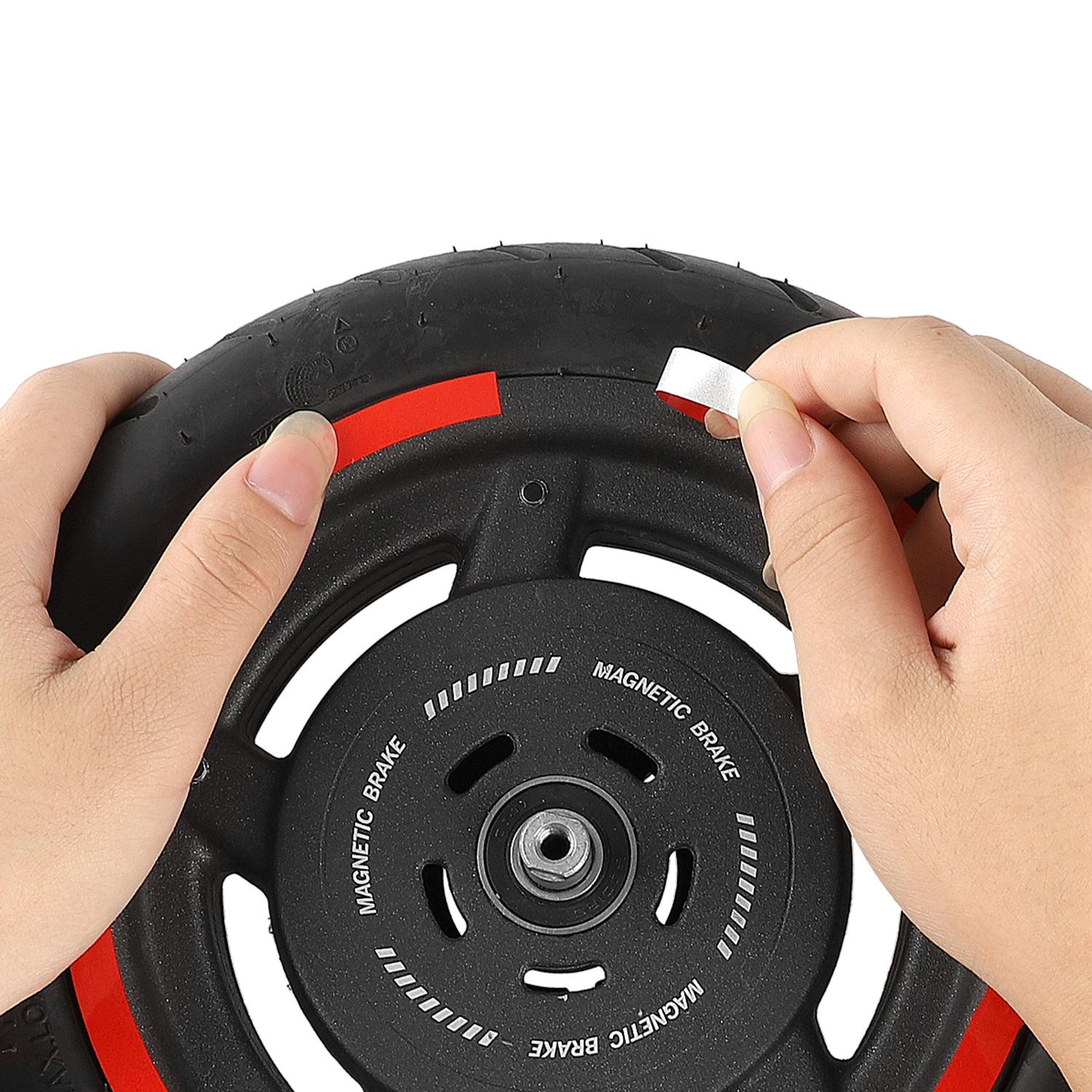 Blue Wheel Hub Sticker Set for Scooter / Bike / Electric Vehicle 2 Pcs - Blue