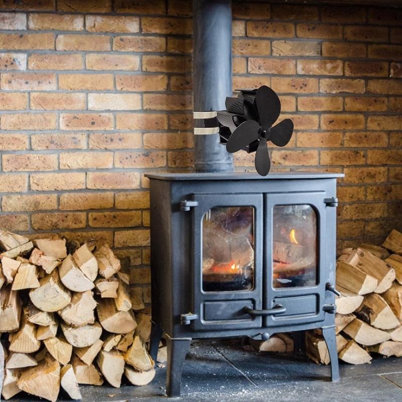 Thermodynamic Wall Mounted Fireplace Fan - no Magnets - Gray