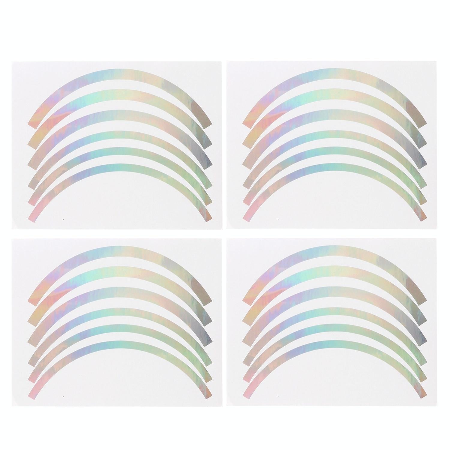 Blue Wheel Hub Sticker Set for Scooter / Bike / Electric Vehicle 2 Pcs - White