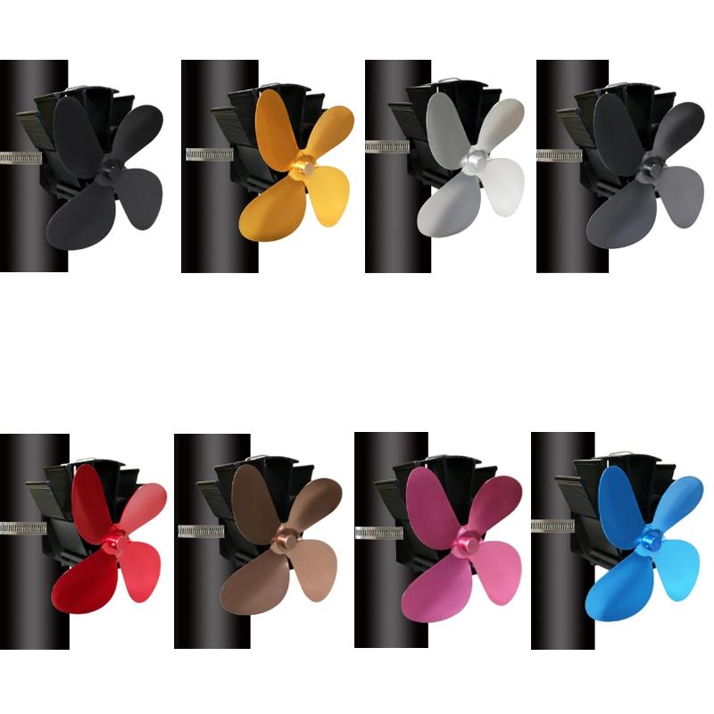 Thermodynamic Wall Mounted Fireplace Fan - no Magnets - Rose Red