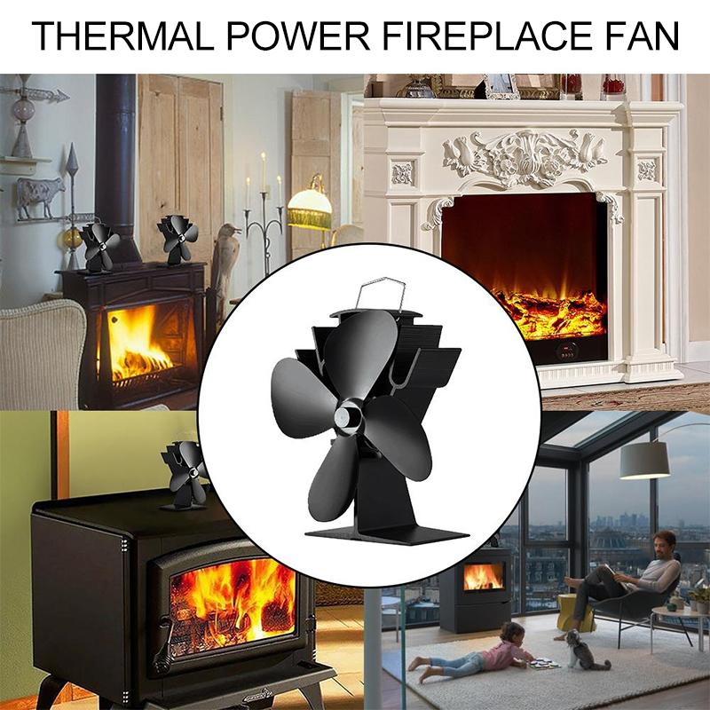 Eco-friendly Heat Powered Stove Fan for Wood / Gas / Pellet Stoves - Gold