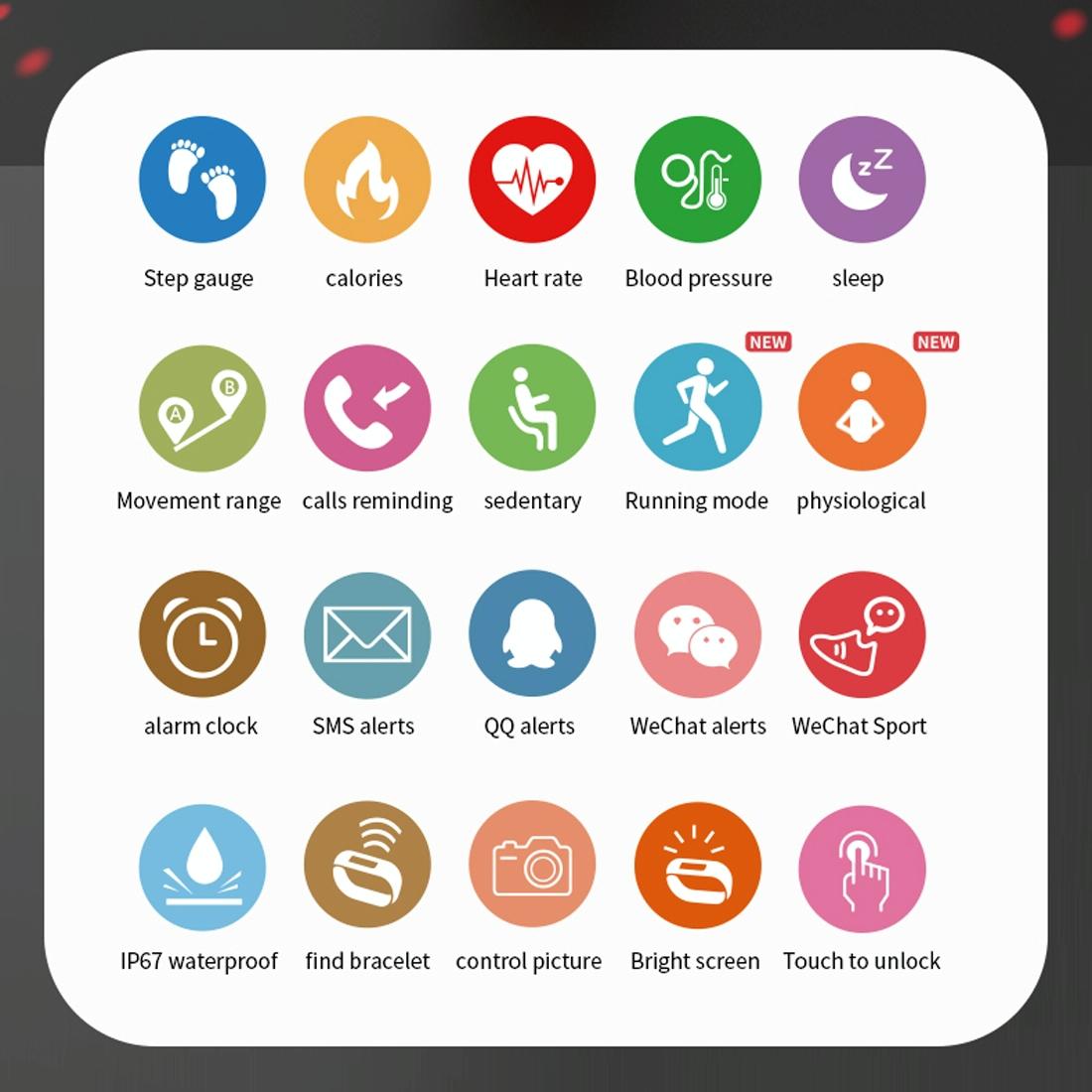 Waterproof Touch Screen Smartwatch - Ipx67 - Blue