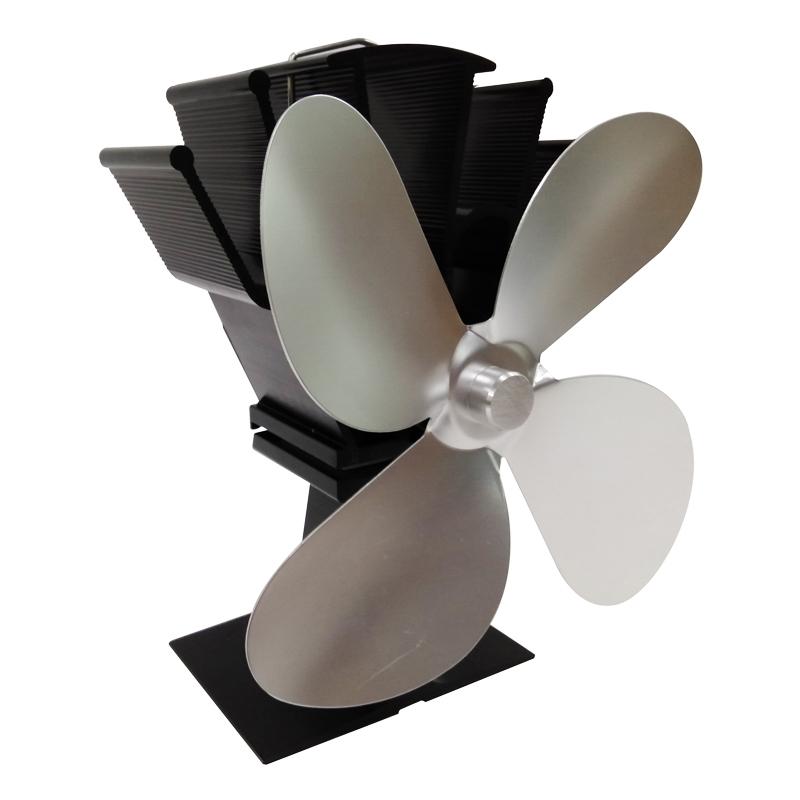 Eco-friendly Heat Powered Stove Fan for Wood / Gas / Pellet Stoves - White