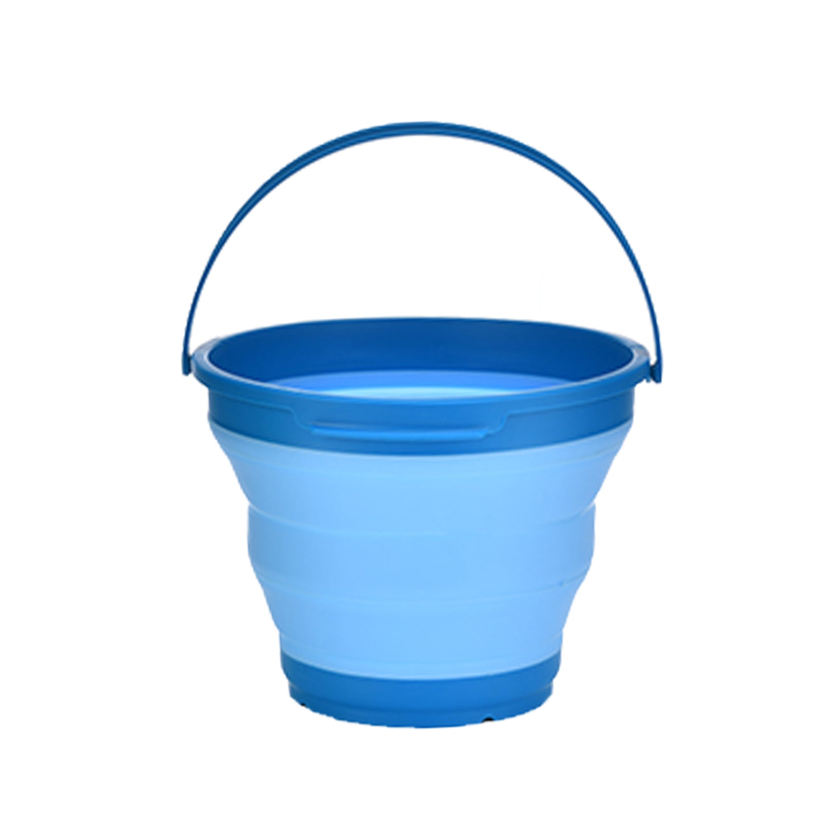 7 Litre Foldable Collapsible Silicone Bucket for Home/Hiking/Camping/Fishing - Blue