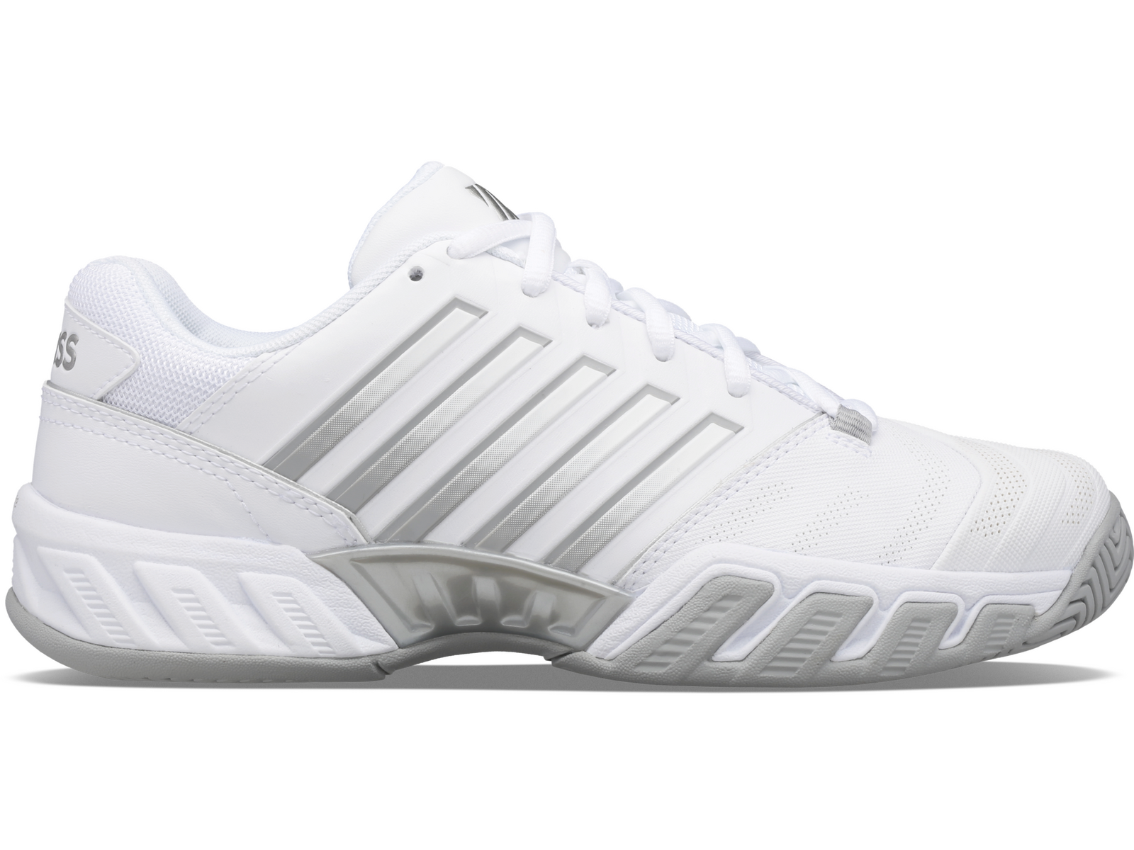 K-Swiss Womens Bigshot 4 AC Tennis Shoes - White/Silver - US 8.5