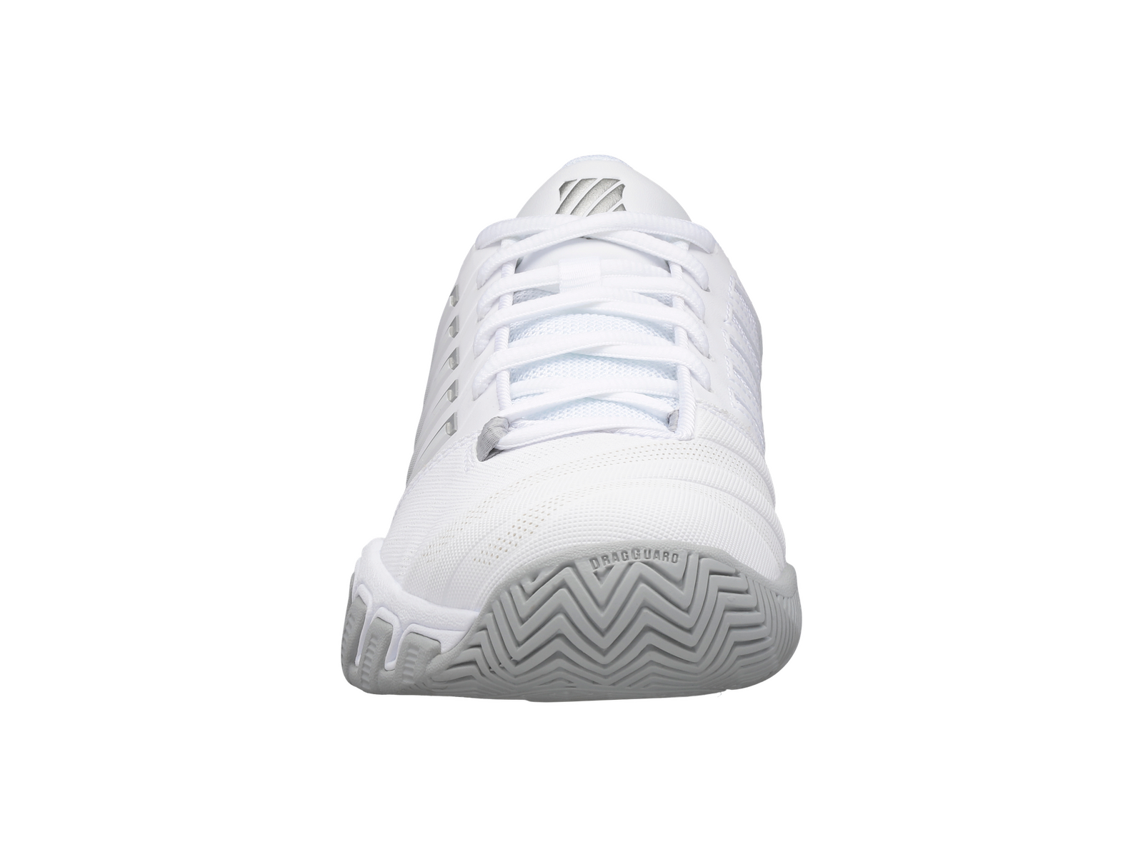 K-Swiss Womens Bigshot 4 AC Tennis Shoes - White/Silver - US 8.5