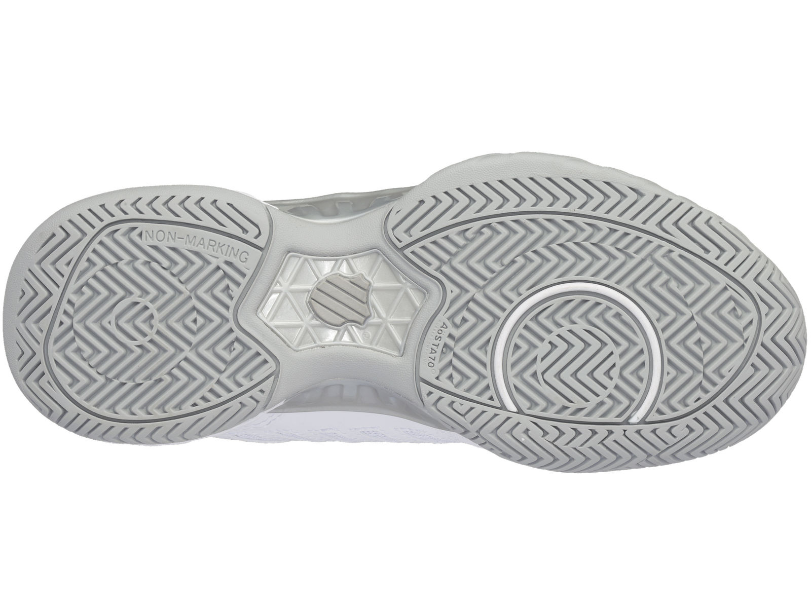 K-Swiss Womens Bigshot 4 AC Tennis Shoes - White/Silver - US 8.5