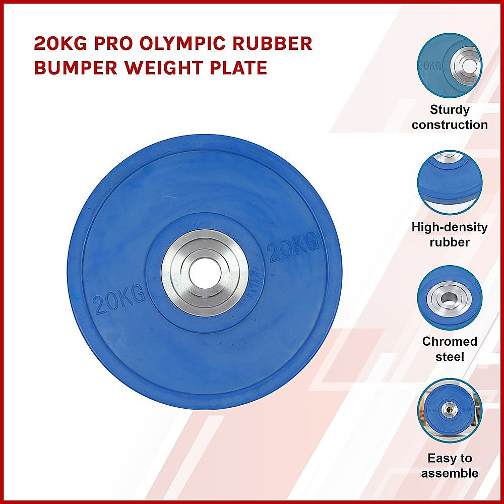 20KG PRO Olympic Rubber Bumper Weight Plate