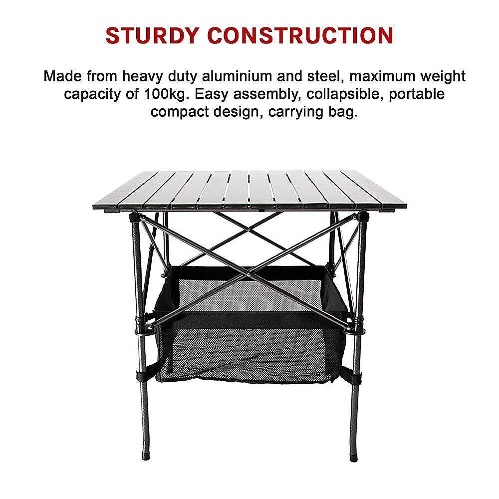 Folding Collapsible Camping Table Caravan RV Heavy Duty Steel & Aluminium