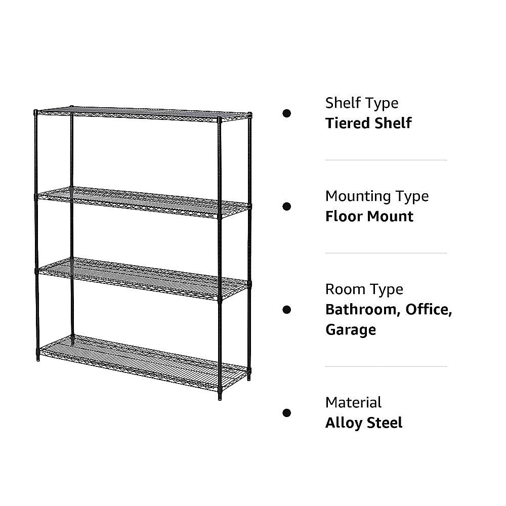 Modular Wire Storage Shelf 1500 x 600 x 1800mm Steel Shelving