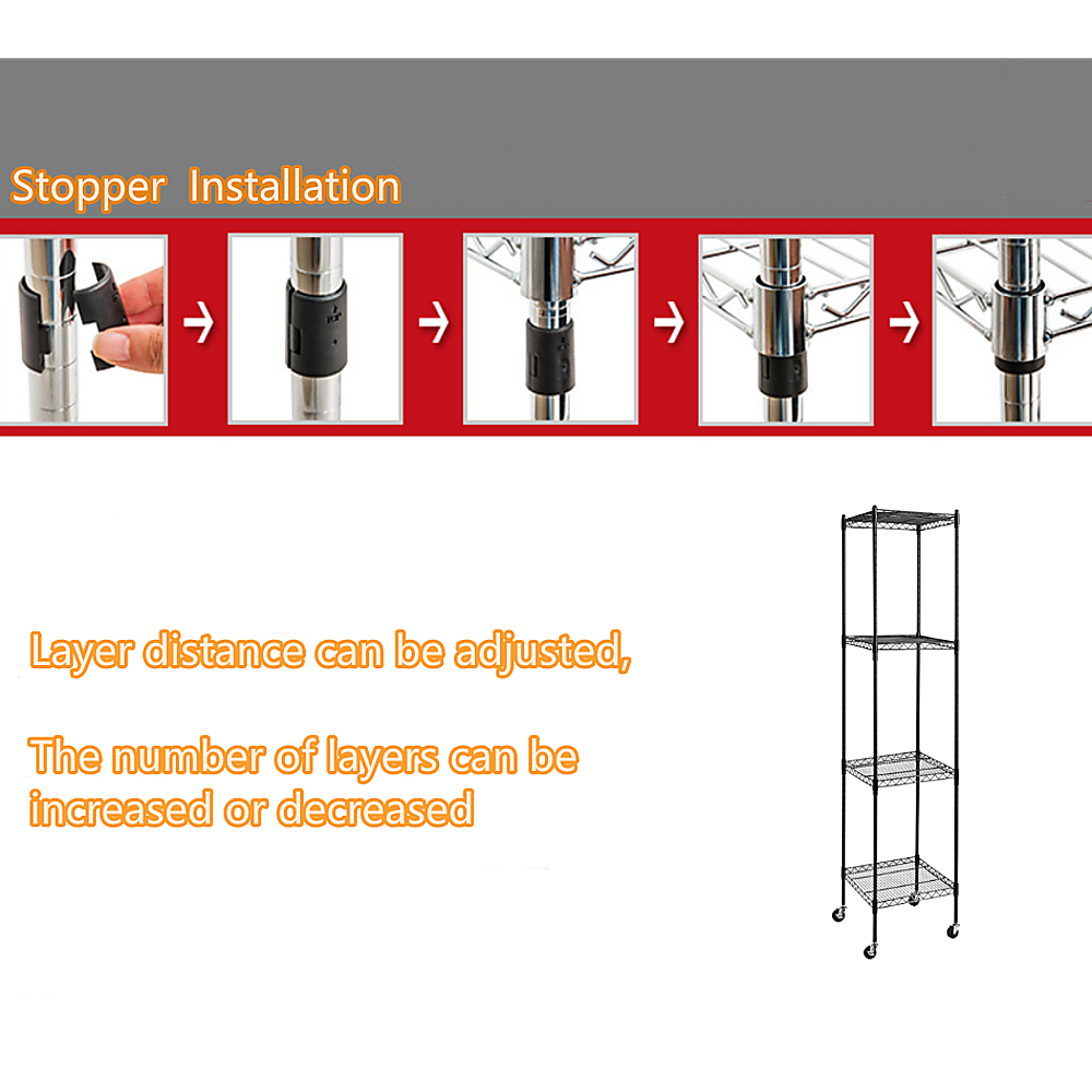 Modular Wire Storage Shelf 350 x 350 x 1800mm Steel Shelving