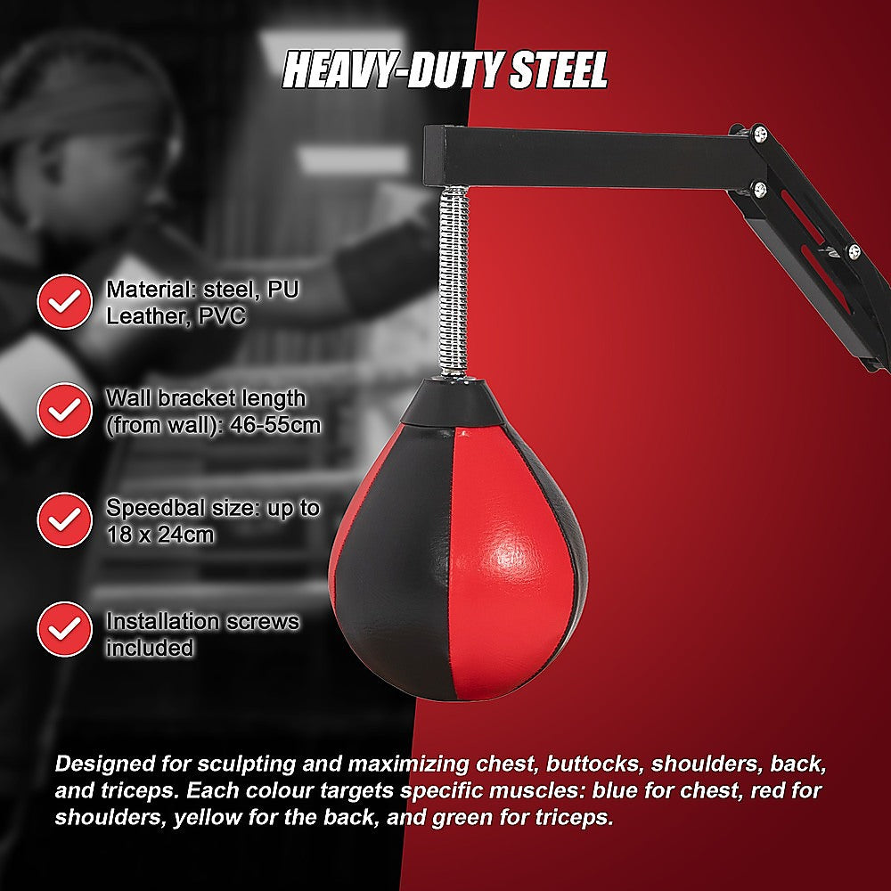 Speed Bag Punching Boxing Bag Wall Mount Reflex Training