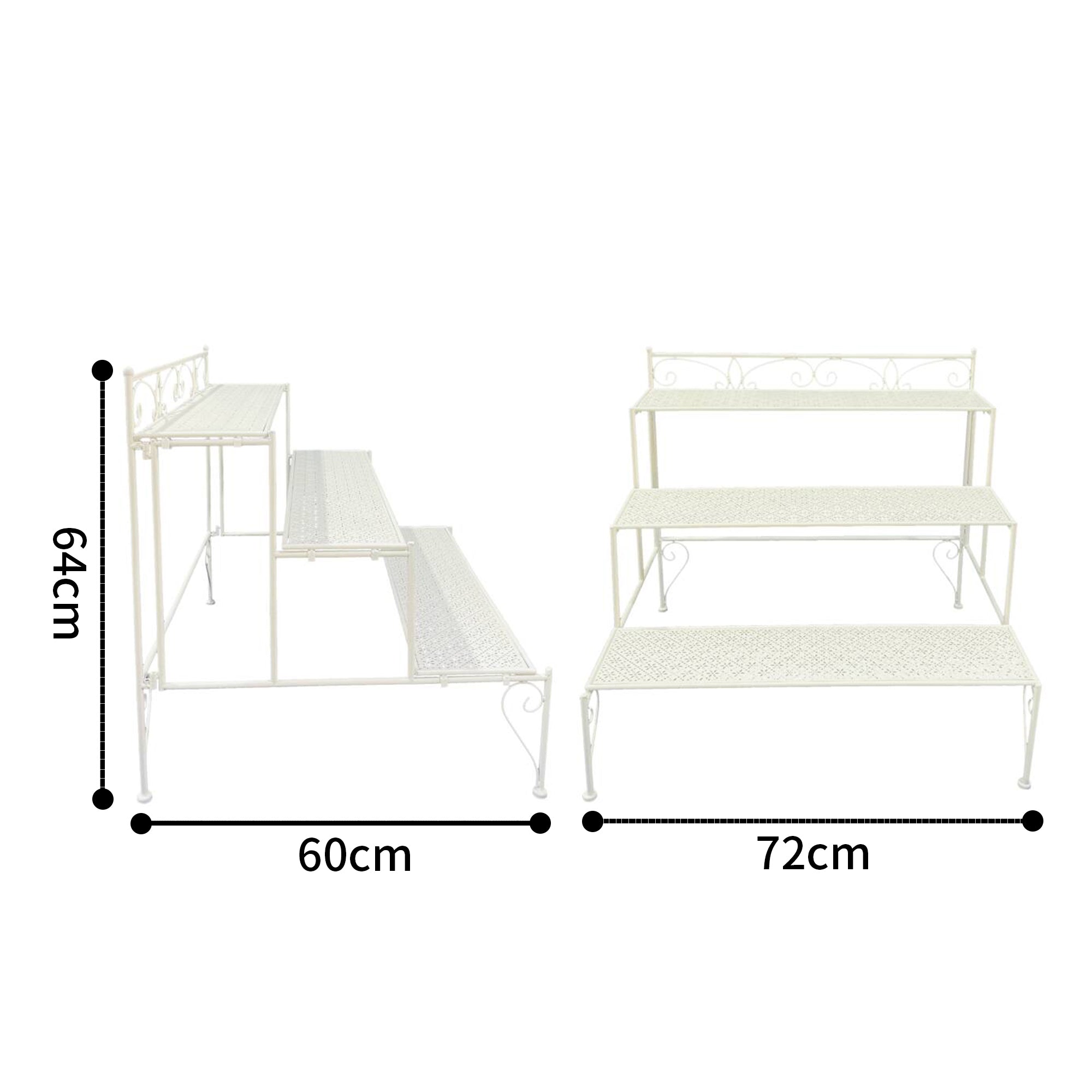 Bordeaux 3 Tier Potplant Stand 72cm