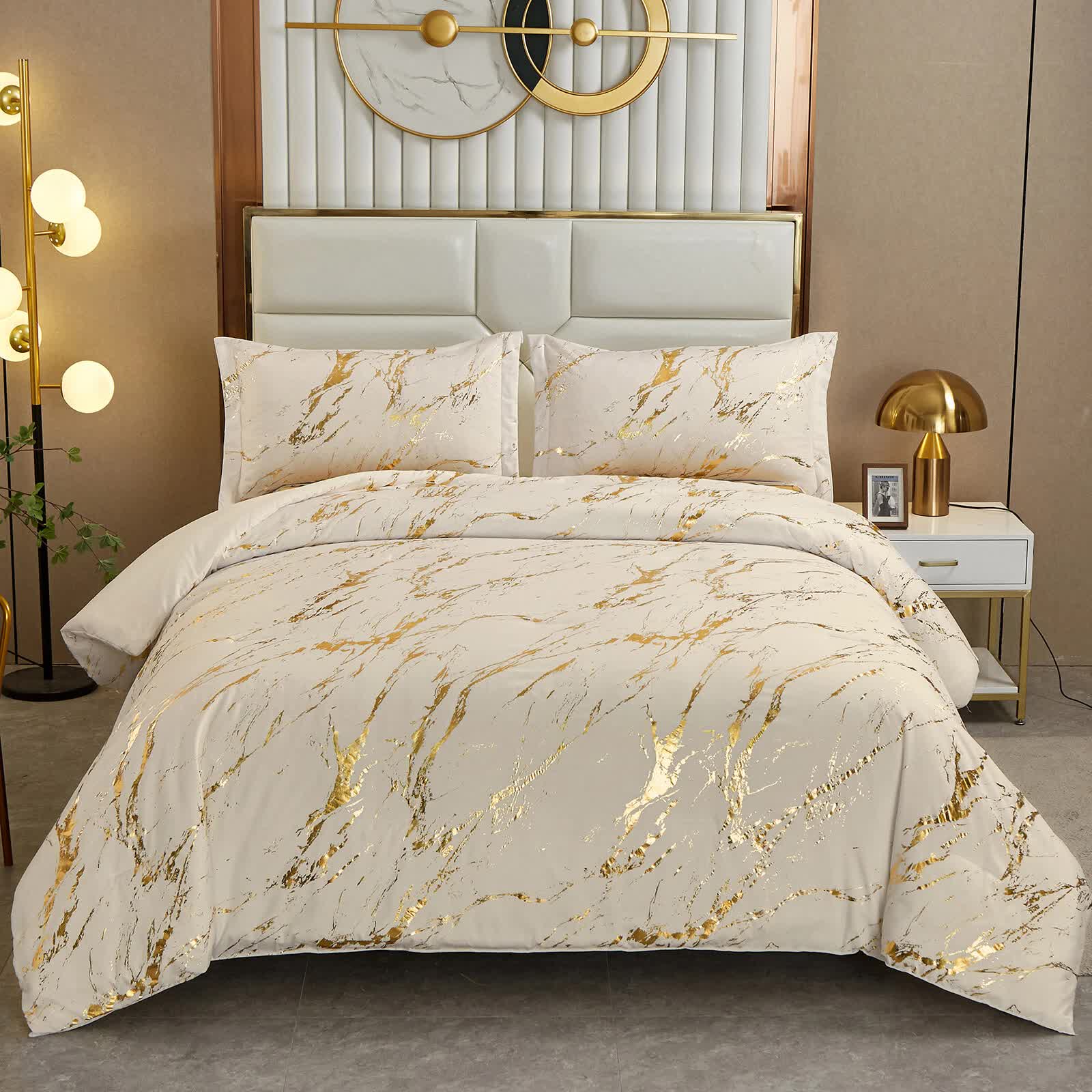 Coastal Drift apricot Comforter Bundle – Breezy 3‑Piece Bedding