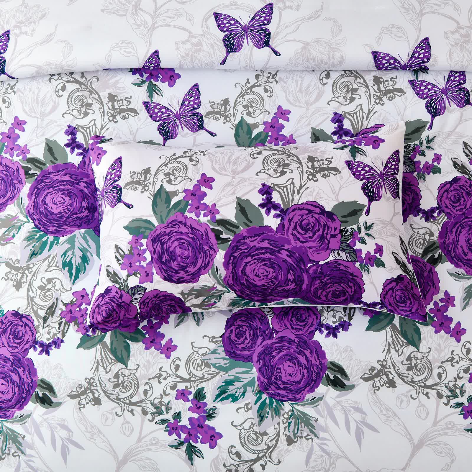 Luxe Loft Purple rose Quilted Comforter & Shams – Trending 3‑Piece Set
