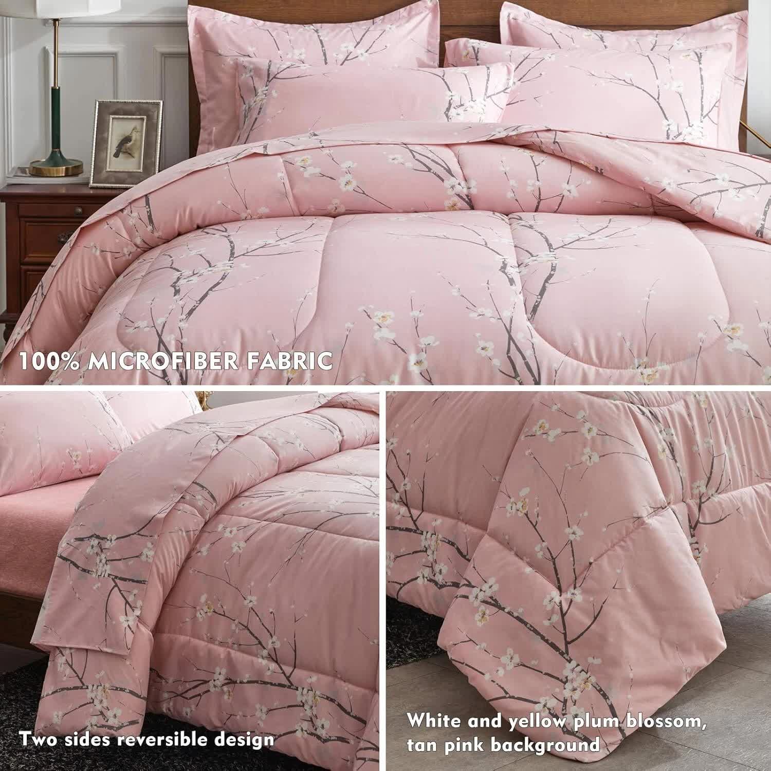 Warm Haven Marbled Bedding – 3‑Piece Comforter & Sham Set