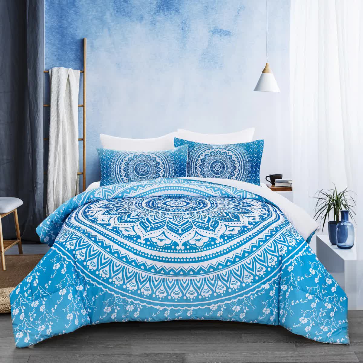 Dreamscape Sacred Circle Design Comforter Set – 3‑Pcs Refreshing