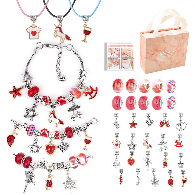 DIY Children's Bracelet Kit - Bead Craft Puzzle Gift Set for Creative Play
