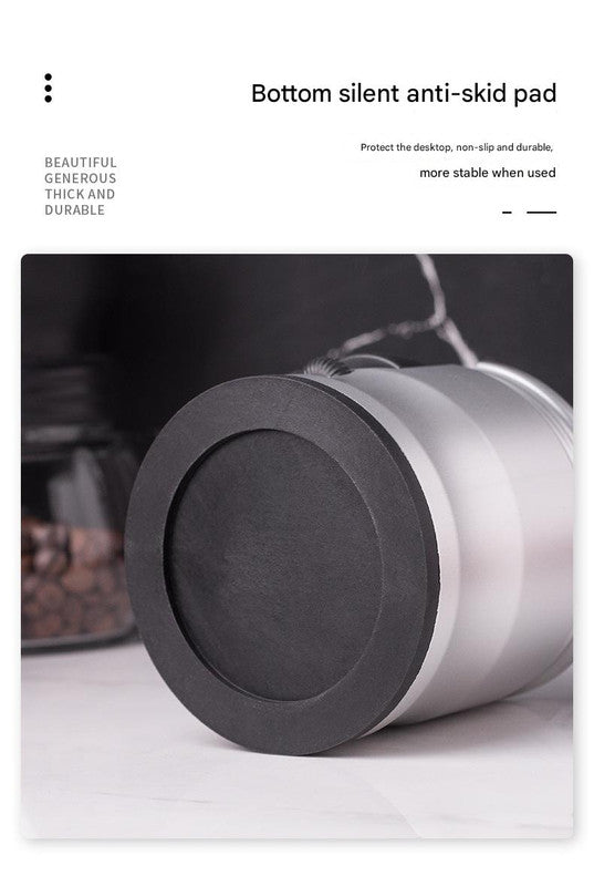 Silver Round Professional Aluminum Espresso Tamping Station - Adjustable Portafilter Holder Stand