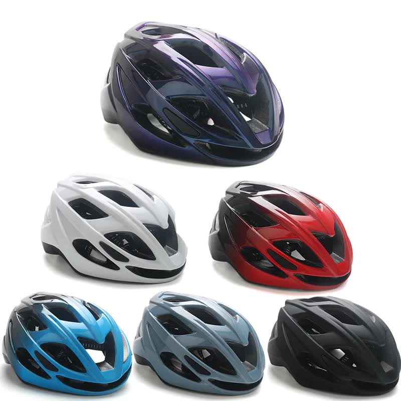Red And Black Gradient Lightweight Adult Bicycle Helmet - Adjustable Fit Road & Mountain Bike Safety Headgear (57-62cm)