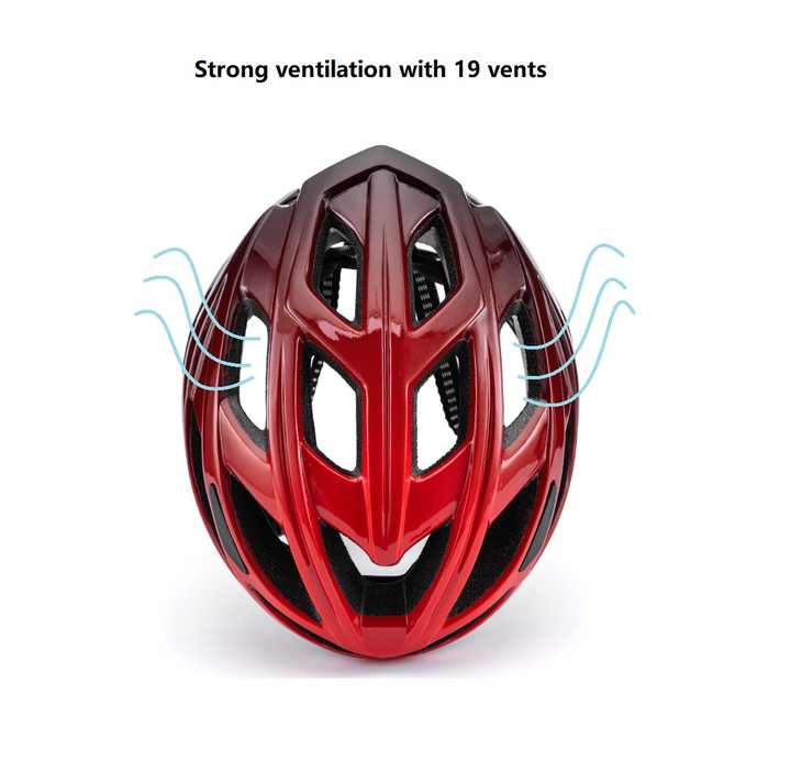 Black Lightweight Adult Bicycle Helmet - Adjustable Fit Road & Mountain Bike Safety Headgear (57-62cm)