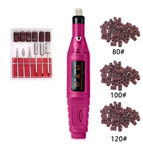 Regular Set With 50*3 Sanding Ring Portable Electric Nail Drill Kit - USB Manicure Pedicure Polishing & Shaping Tool Set