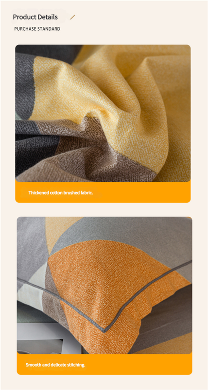 Comfortable cotton pillowcase, double-sided warm design, breathable and skin-friendly - Orange