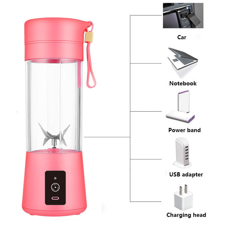 Blue Portable Blender USB Rechargeable - Personal Size Smoothie Maker On The Go