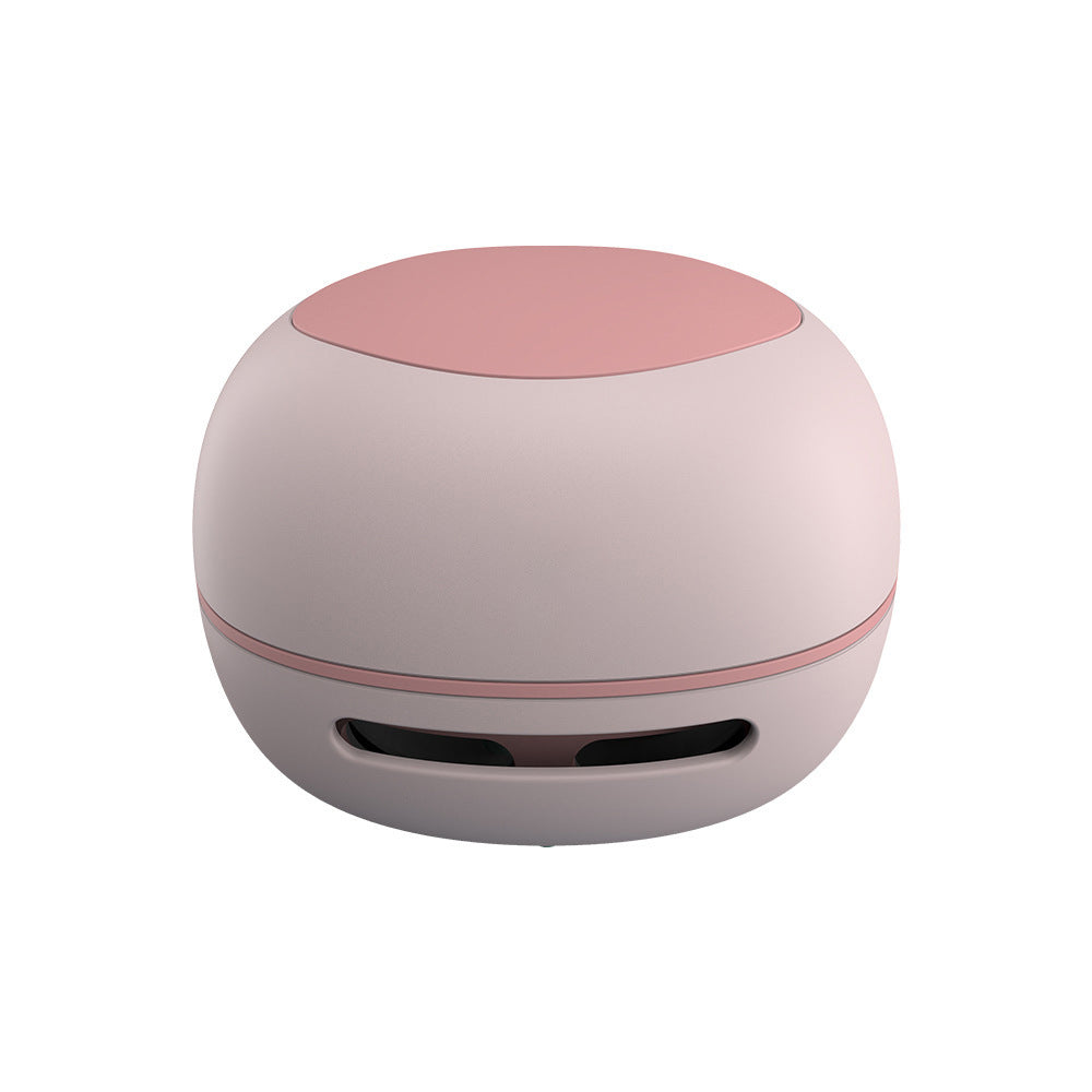 Pink Cordless Tabletop Crumb Sweeper - USB Rechargeable Mini Vacuum for Desk