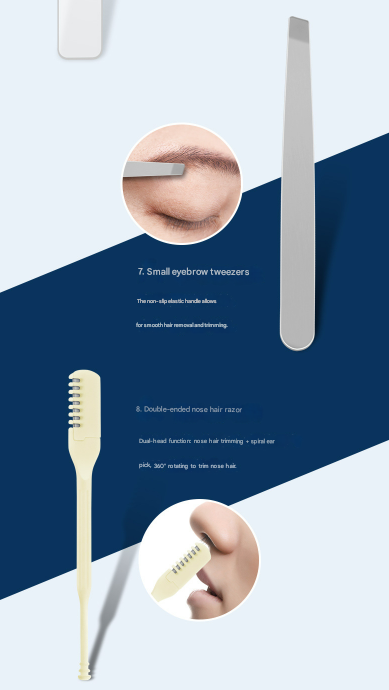 Green Mini Suitcase Manicure Set - 8-Piece Portable Grooming & Nail Care Travel Kit