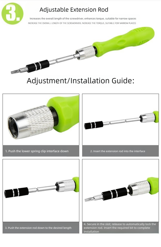Green 32-in-1 Precision Screwdriver Set - Magnetic Repair Tool Kit for Electronics, Phone & PC