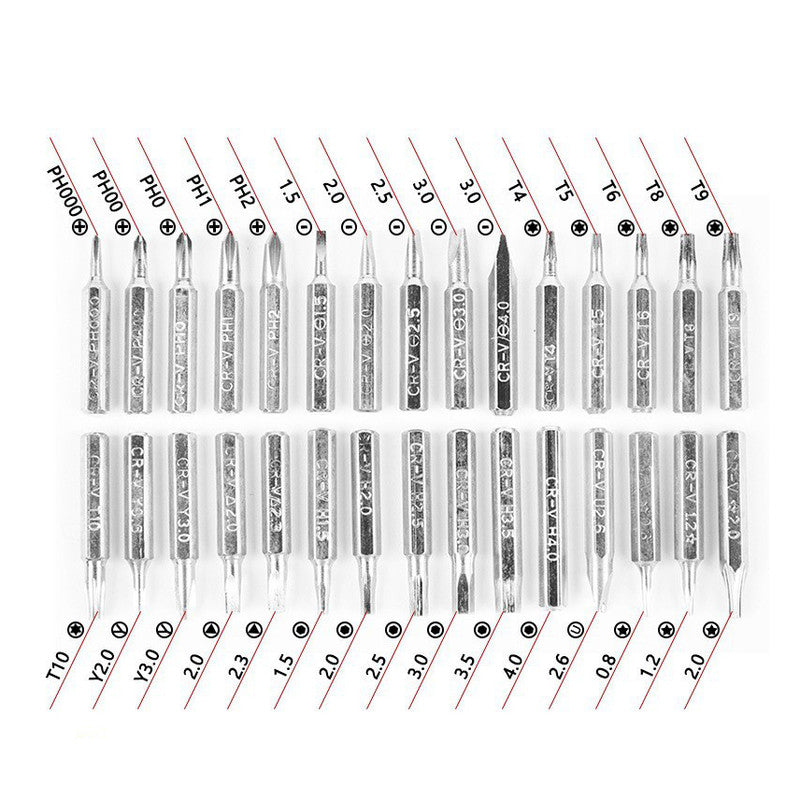 Green 32-in-1 Precision Screwdriver Set - Magnetic Repair Tool Kit for Electronics, Phone & PC