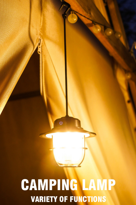 Retro LED Camping Lantern Rechargeable Pinecone Light Dimmable 4 Modes IPX4 Waterproof Hanging Tent Lamp for Outdoor Hiking Fishing Khaki