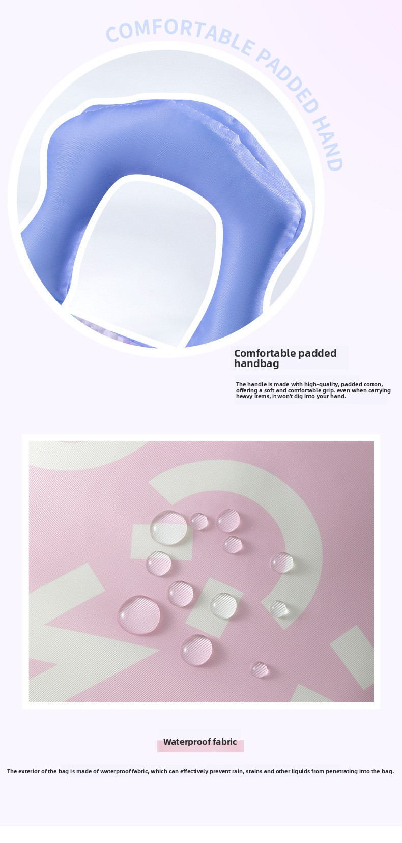 Insulated Lunch Bag Tote Fashion Graffiti Print with Soft Padded Handle Waterproof Thermal Cooler Bento Case for Work School and Picnics Blue with Green Handle