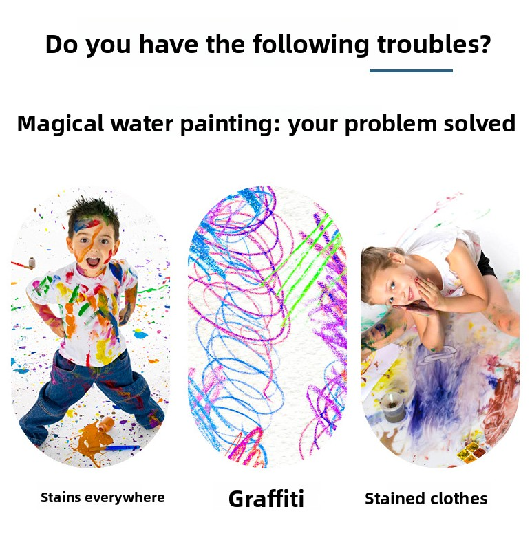 2 PCS Magic Water Colouring Book Reusable Mess Free Painting Set Dinosaur and Flamingo Themes with Refillable Water Pens for Kids Travel Activity and Educational Art