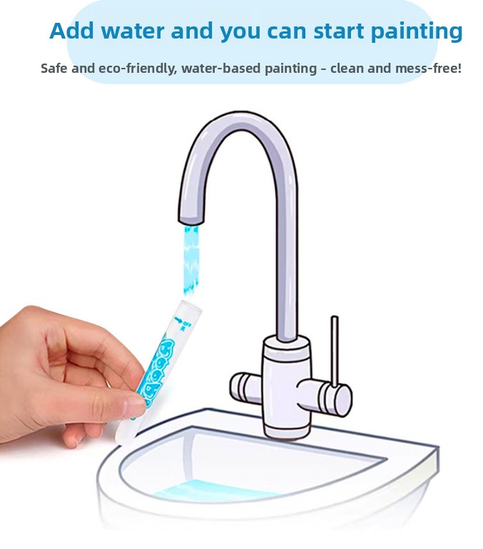 2 PCS Magic Water Colouring Book Reusable Mess Free Painting Set Dinosaur and Flamingo Themes with Refillable Water Pens for Kids Travel Activity and Educational Art