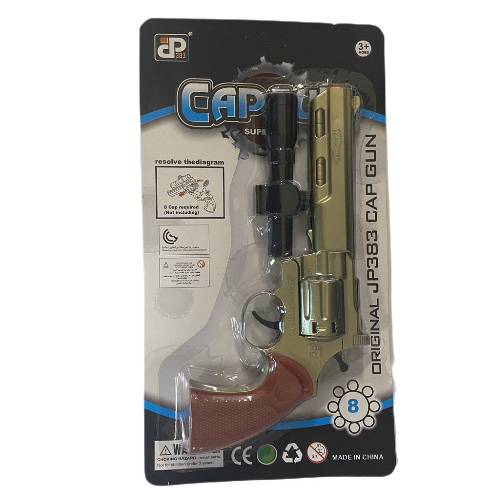 8 shots toy cap gun with 144 free caps - Silver