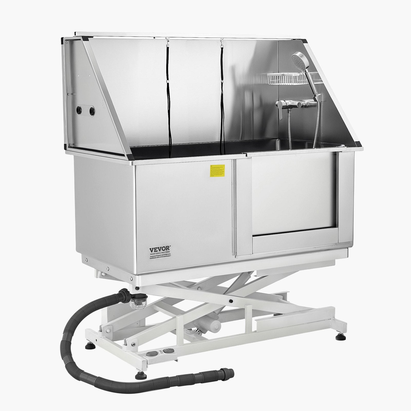 VEVOR 127 cm Electric Dog Grooming Bath Tub Stainless Steel w Water Filter