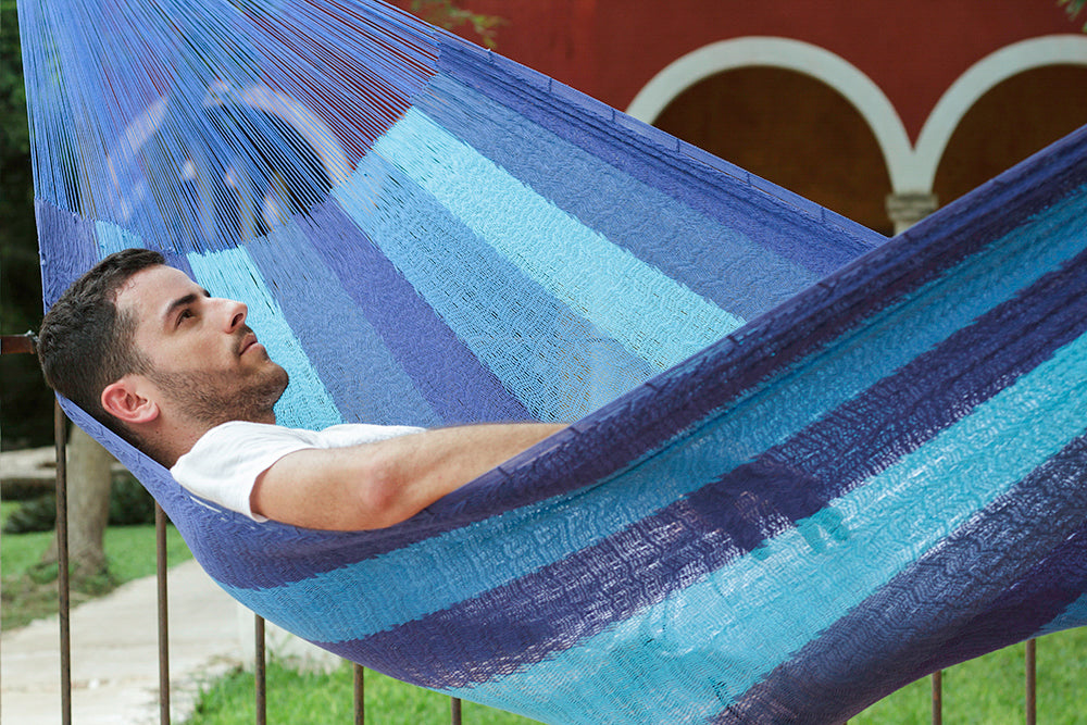 The Power nap Mayan Legacy hammock in Caribean Blue Colour