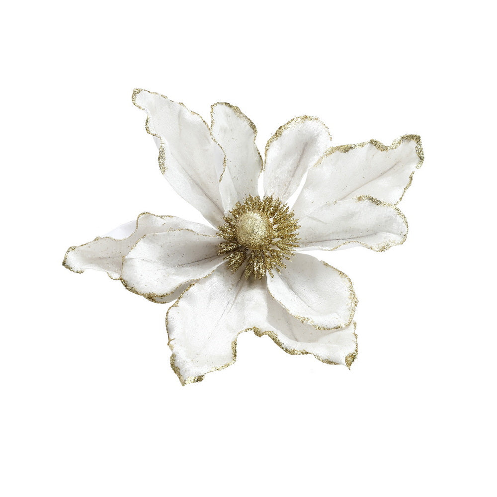 Jingle Jollys 14Pcs Christmas Tree Flower Set Xmas Garland Wreath Magnolia White