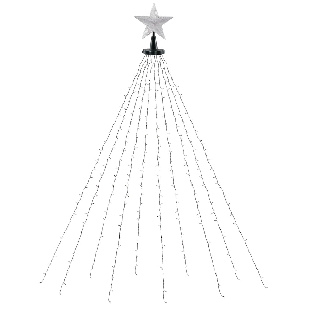 Jingle Jollys 2.5M Christmas Lights Waterfall String Light 300 LED Star Topper