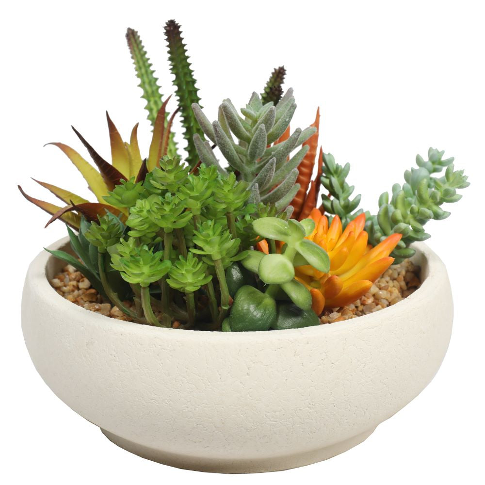 potted-artificial-succulent-bowl-with-natural-stone-pot-21cm