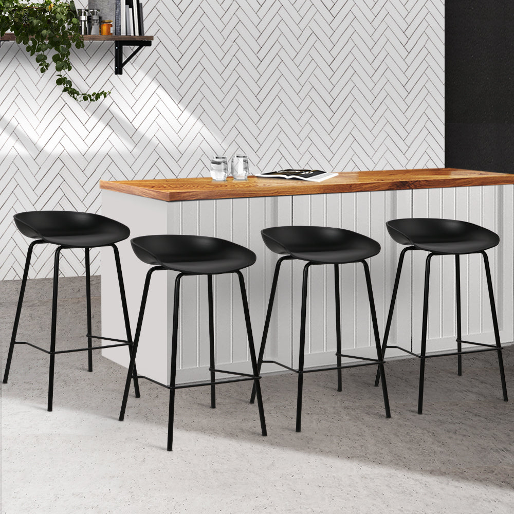 artiss-set-of-4-metal-bar-stools-black