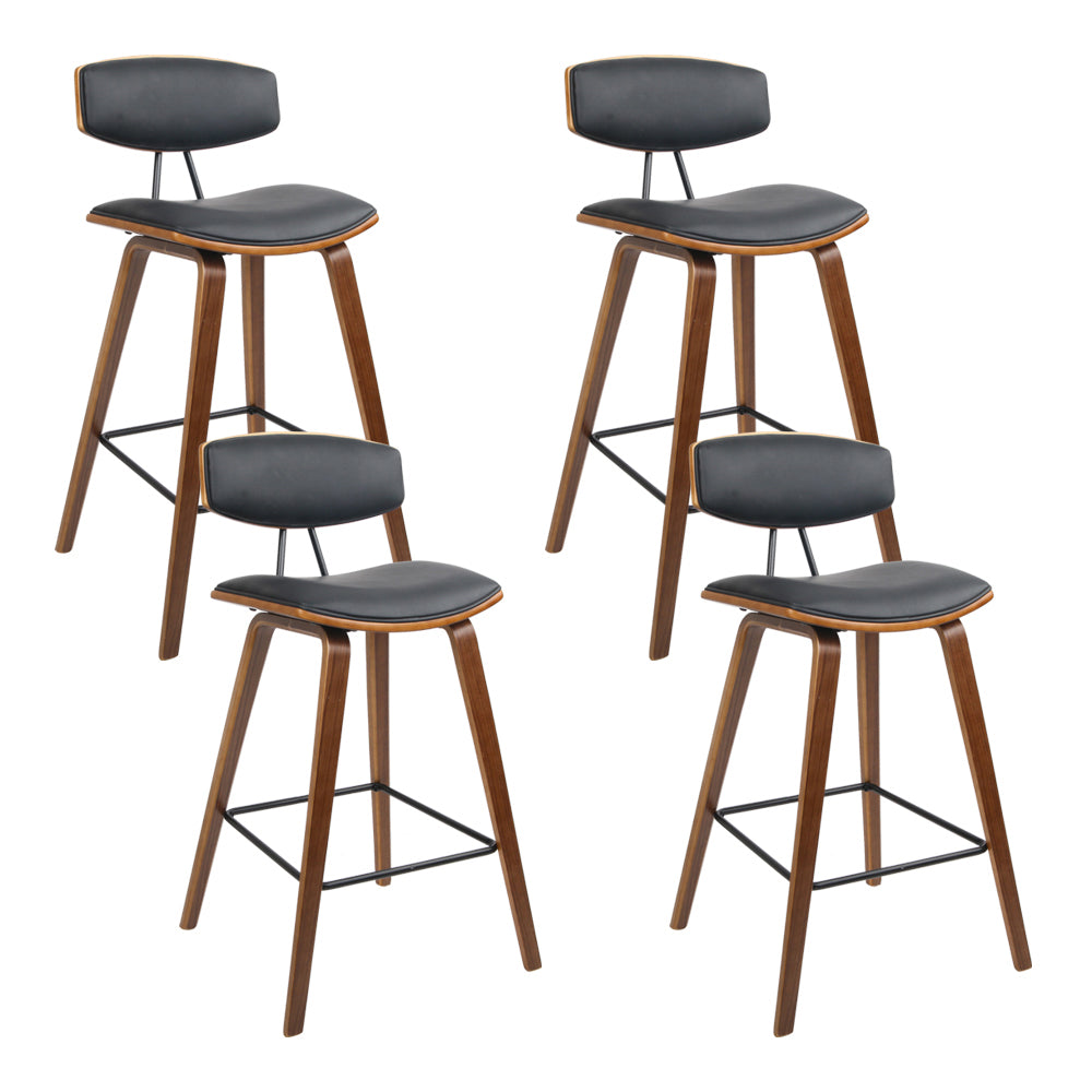 artiss-set-of-4-pu-leather-circular-footrest-bar-stools-black