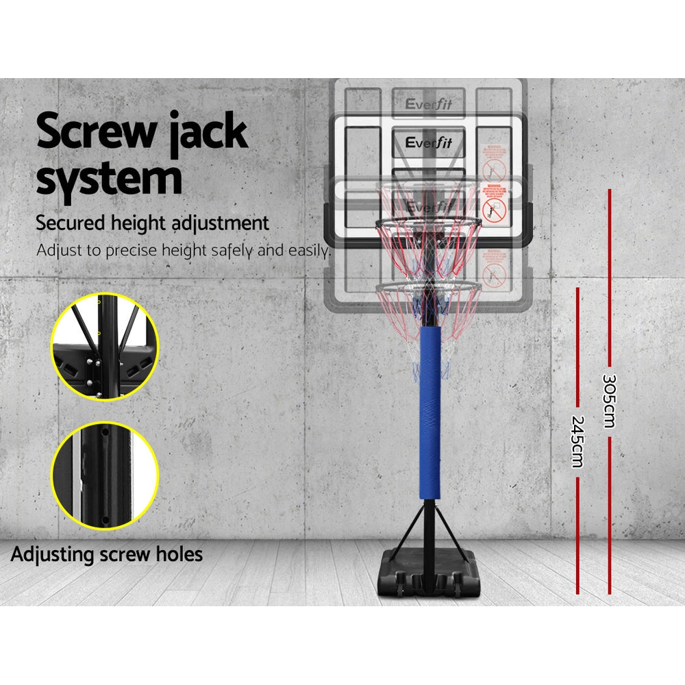 everfit-3-05m-basketball-hoop-stand-system-ring-portable-net-height-adjustable-blue