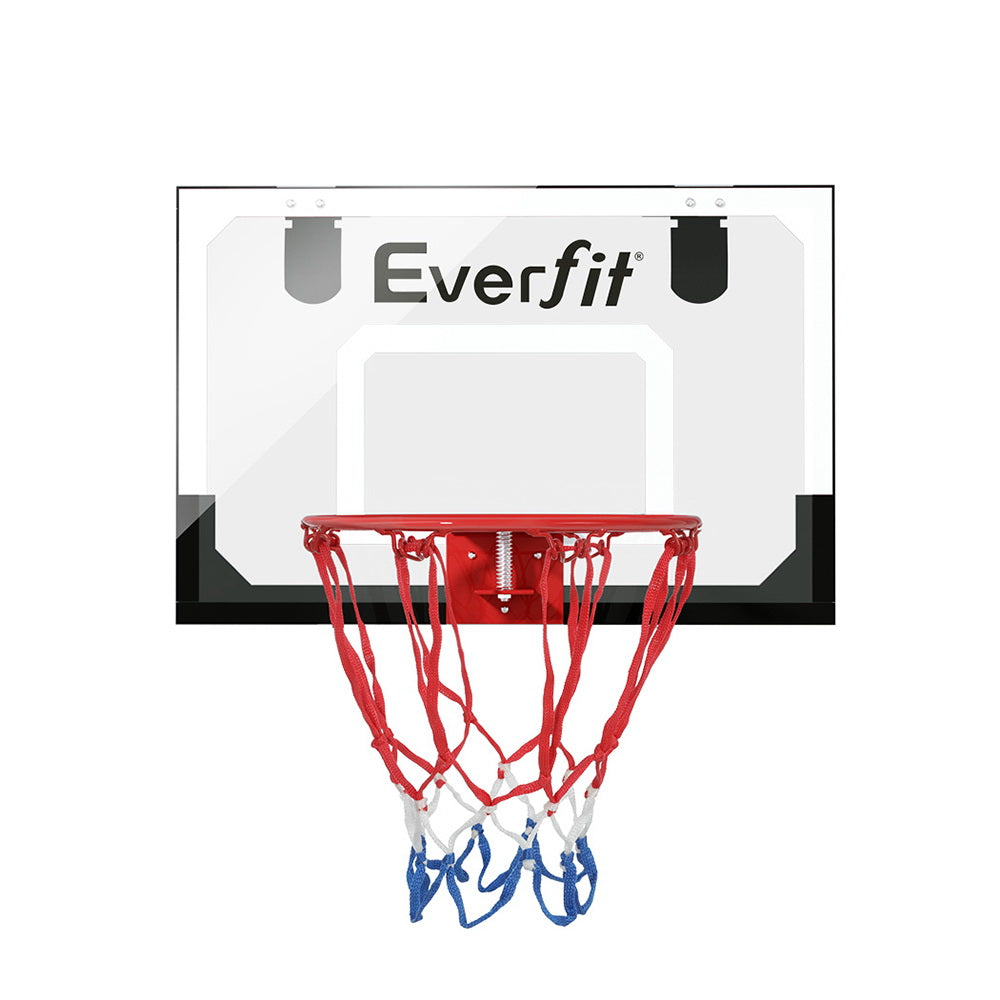 Everfit Mini Basketball Indoor Hoop Door Wall Mounted  Backboard Black