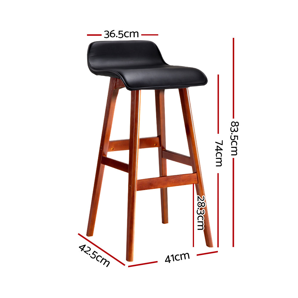 artiss-set-of-2-pu-leather-wood-wave-style-bar-stool-black