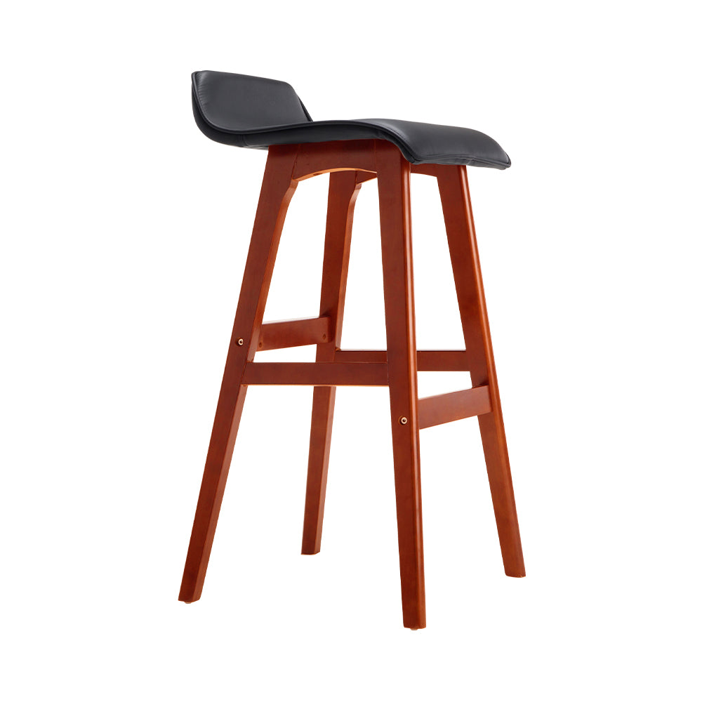 artiss-set-of-2-pu-leather-wood-wave-style-bar-stool-black